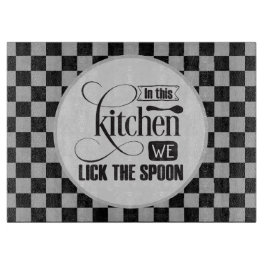 Grappig lik de lepel woord art keuken snijplank
