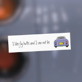 Grappig Lila Ik hou van Figaro Car Bumpersticker