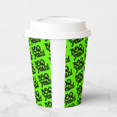 Grappig Lime Green Booyes! Crossed Eyes Halloween Papieren Bekers (Links)