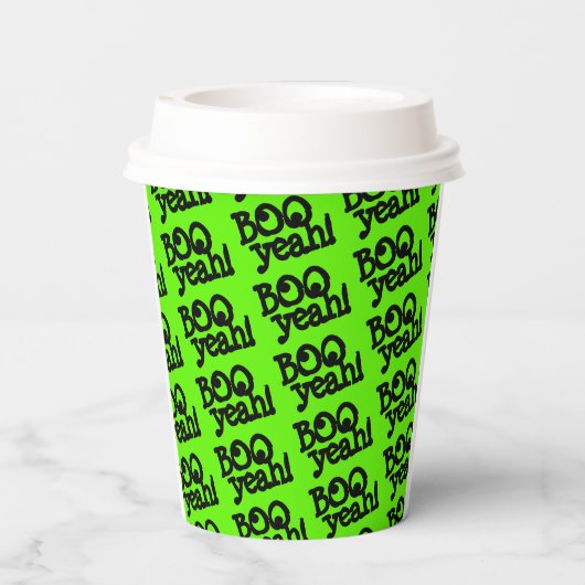 Grappig Lime Green Booyes! Crossed Eyes Halloween Papieren Bekers (Achterkant)