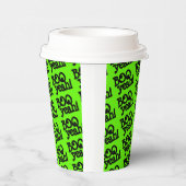 Grappig Lime Green Booyes! Crossed Eyes Halloween Papieren Bekers (Rechts)