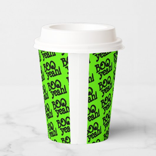Grappig Lime Green Booyes! Crossed Eyes Halloween Papieren Bekers (Rechts)