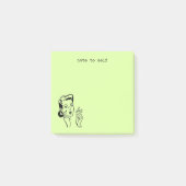 Grappig lime groen retro vrouw huisvrouw memo post-it® notes (Voorkant)