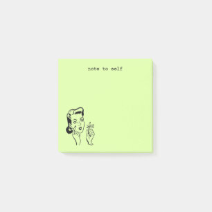 Grappig lime groen retro vrouw huisvrouw memo post-it® notes