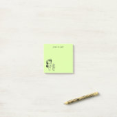 Grappig lime groen retro vrouw huisvrouw memo post-it® notes (Op bureau)