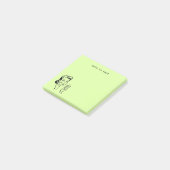 Grappig lime groen retro vrouw huisvrouw memo post-it® notes (Schuin)