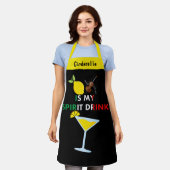 Grappig Limoncello Spirit Drink ontwerp Schort (Gedragen)