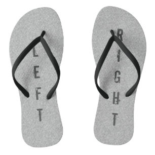 Grappig LINKS RECHTS Grijs op om het even welke Kl Teenslippers