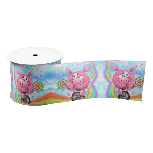 Grappig lint geschenk Circus Acrobat Pig Cyclist (Spoel)