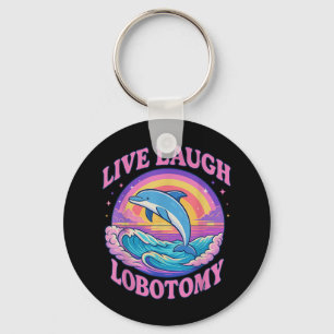 Grappig Live Lach Lobotomie Dolfijn Groovy Sleutelhanger