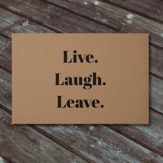 Grappig "Live. Laugh. Laat maar." Introvert Antiso Deurmat