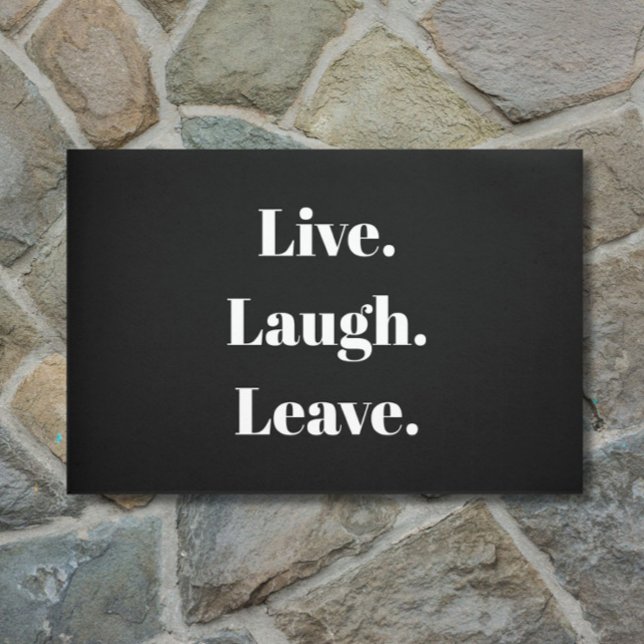 Grappig "Live. Laugh. Laat maar." Introvert Antiso Deurmat (A funny touch for your doorstep!)