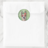 Grappig Llama Bunco Party Ronde Sticker (Tas)