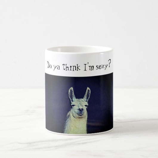 Grappig Llama Gezicht Dier Koffiemok (Center)