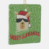 Grappig Llama Kerstversiering - Vrolijk Llama's Keramisch Ornament (Rechts)