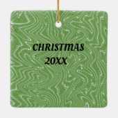 Grappig Llama Kerstversiering - Vrolijk Llama's Keramisch Ornament (Achterkant)