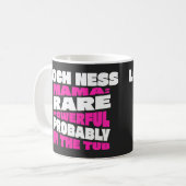 Grappig Loch Ness Mama, Script, Schattige cadeau v Koffiemok (Voorkant links)