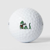 Grappig loch ness monster het spelen van de doedel golfballen (Voorkant)