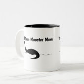 Grappig Loch Ness Monster Mom Custom Tweekleurige Koffiemok (Voorkant links)