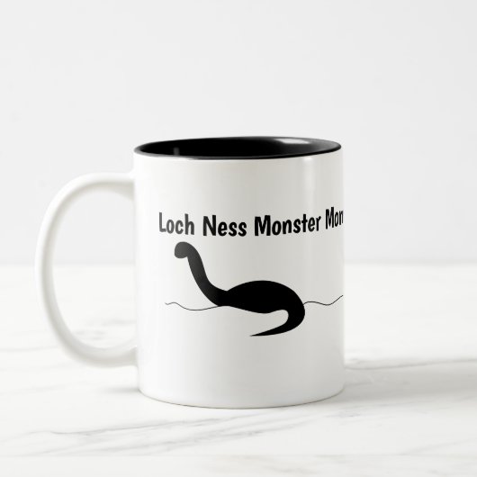 Grappig Loch Ness Monster Mom Custom Tweekleurige Koffiemok (Links)