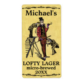 Grappig Lofty Lager Bierlabel Etiket (Voorkant)