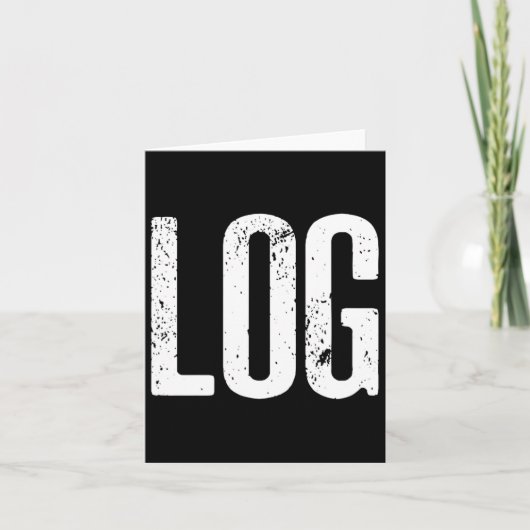 Grappig Log Halloween Bever Log Meme Kaart (Voorkant)