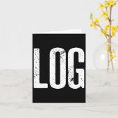 Grappig Log Halloween Bever Log Meme Kaart (Gele Bloem)