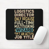 Grappig Logistiek Directeur Multitasking Wizard Qu Muismat (Met muis)