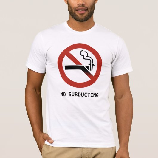 Grappig Logo Geologie van Subductiezone T-shirt (Voorkant)