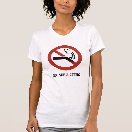 Grappig Logo Geologie van Subductiezone T-shirt (Voorkant)