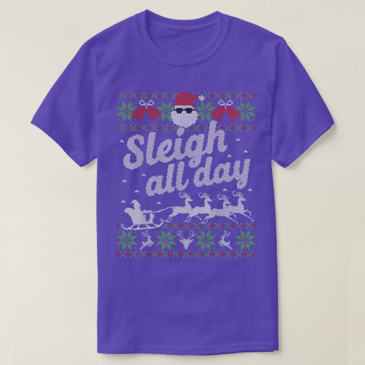 Grappig, lomp kerstkeuken die de hele dag de kerst t-shirt (Design voorkant)