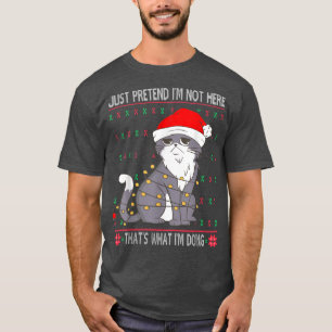 Grappig lomp kerstkeuken met Sarcastische kat Sa T-shirt