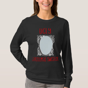 Grappig lomp kerstkeuken met spiegel-Mannen vrouwe T-shirt