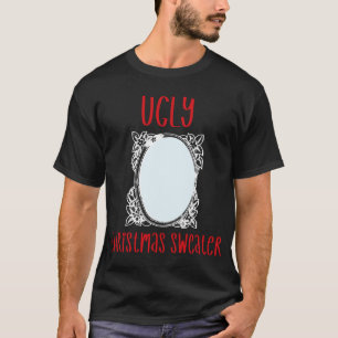 Grappig lomp kerstkeuken met spiegel-Mannen vrouwe T-shirt