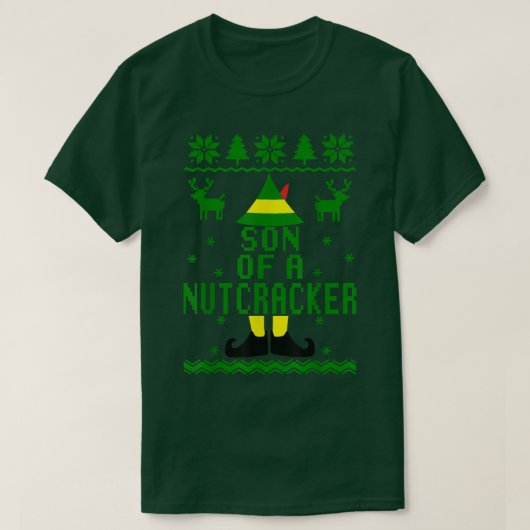Grappig lomp kerstkeuken zoon van een voedingskrak t-shirt (Design voorkant)