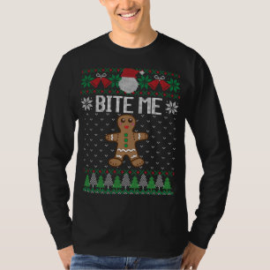 Grappig lomp met kerstkeuken bedenk me Gingerbrood T-shirt