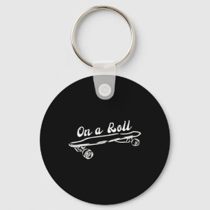 Grappig Longboard Skateboarden Cadeau Vintage Skat Sleutelhanger