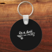 Grappig Longboard Skateboarden Cadeau Vintage Skat Sleutelhanger (Voorkant)