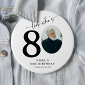 Grappig 'Look Who's 80' Stijlvolle 80e verjaardag Ronde Button 6,0 Cm (In situ)
