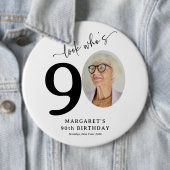 Grappig 'Look Who's 90' Stijlvolle 90e verjaardag Ronde Button 6,0 Cm (In situ)