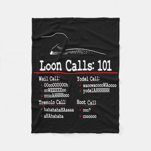 Grappig - Loon calls - Common Loon - Loon calls 10 Fleece Deken (Voorkant)