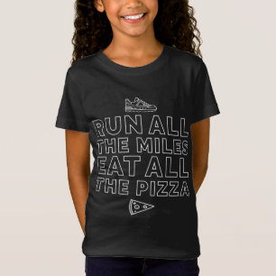 Grappig lopen alle mijlen eten al de Pizza Cross C T-shirt