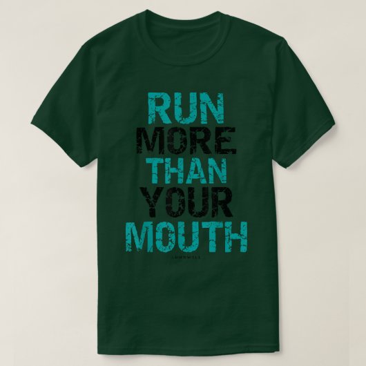 Grappig lopen is meer dan je mond. t-shirt (Design voorkant)