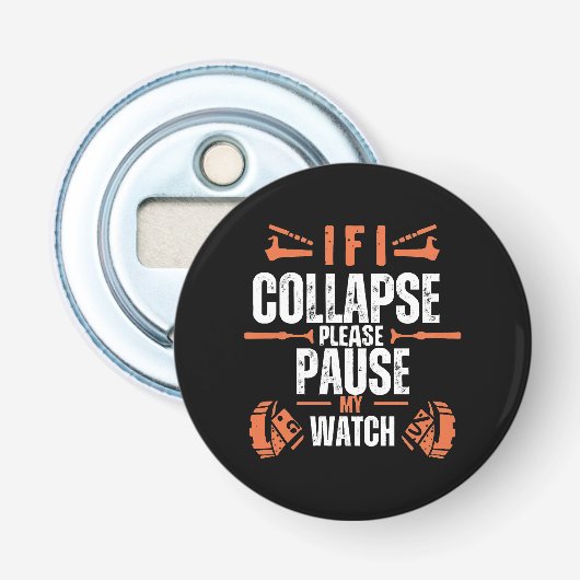 Grappig-lopend Button Flesopener (Voorkant)