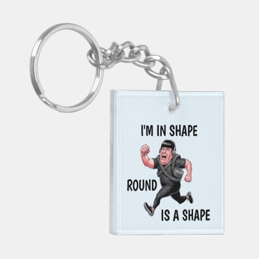 Grappig lopend Man Sleutelhanger (Voorkant Links)