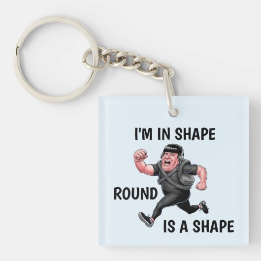 Grappig lopend Man Sleutelhanger (Voorkant)