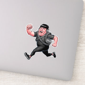 Grappig lopend Man Sticker