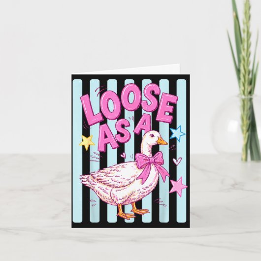 Grappig los als een gans zomer vibes dwaas gans kaart (Voorkant)
