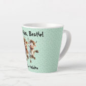 Grappig "Love Moo Bestie" Gepersonaliseerde Beste  Latte Mok (Rechterhoek)