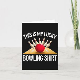 Grappig Lucky Bowling Team Vintage Retro Cadeau T- Kaart